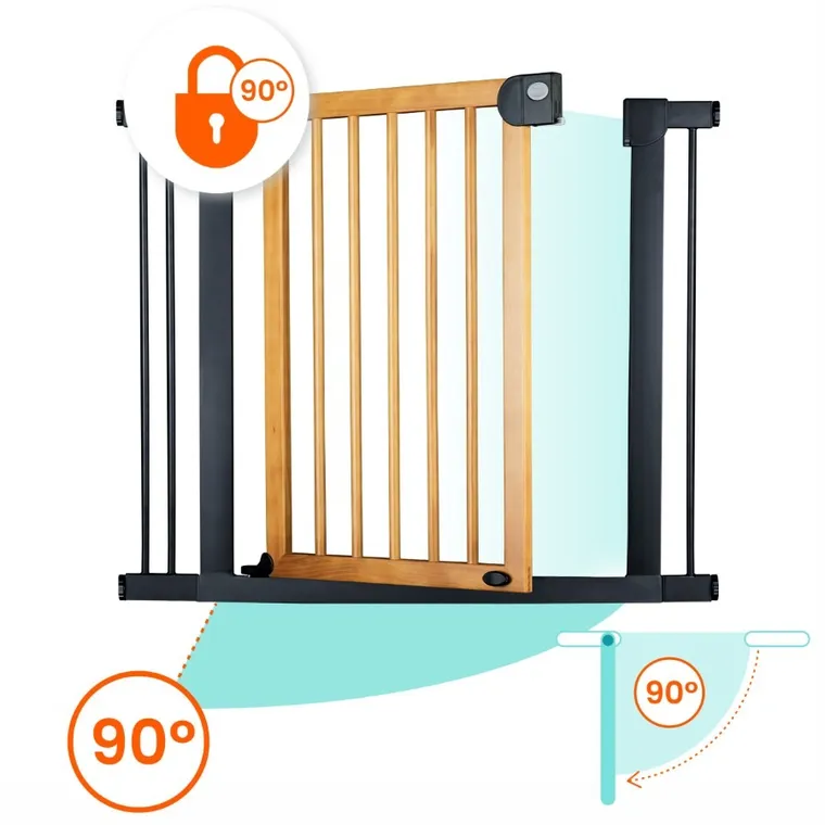 Nukido, barierka, bramka zabezpieczająca, czarna