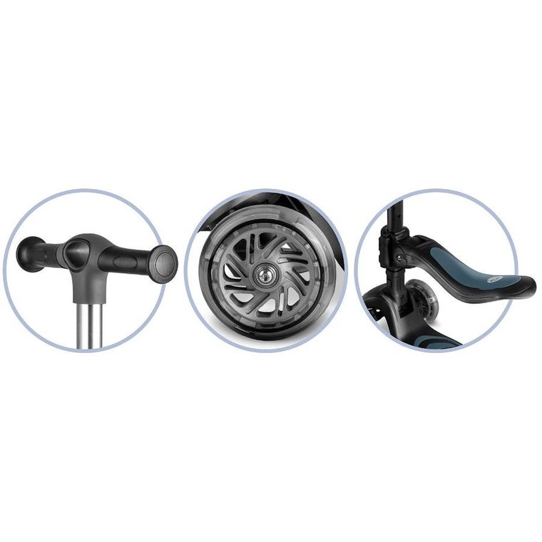 Nukido, Flippo, hulajnoga 3-kołowa, balansowa, z siedziskiem, czarna