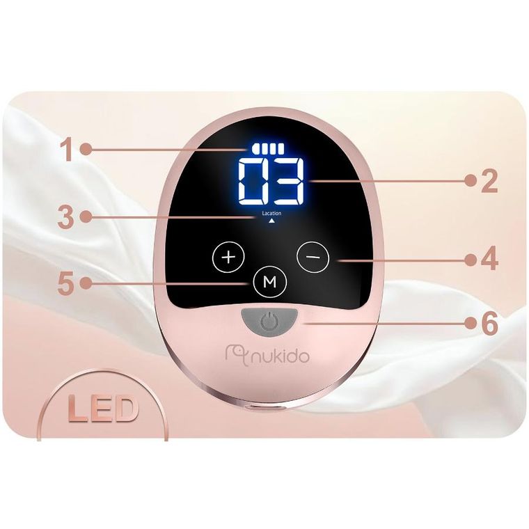 Nukido, laktator elektryczny, trójfazowy, pink, NK-960