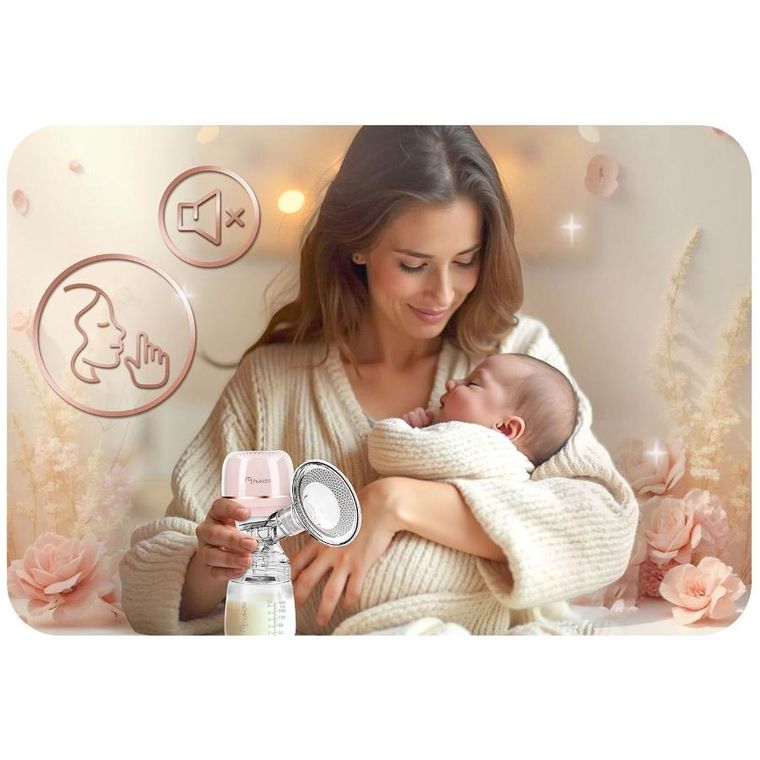 Nukido, laktator elektryczny, trójfazowy, różowy, NK-961