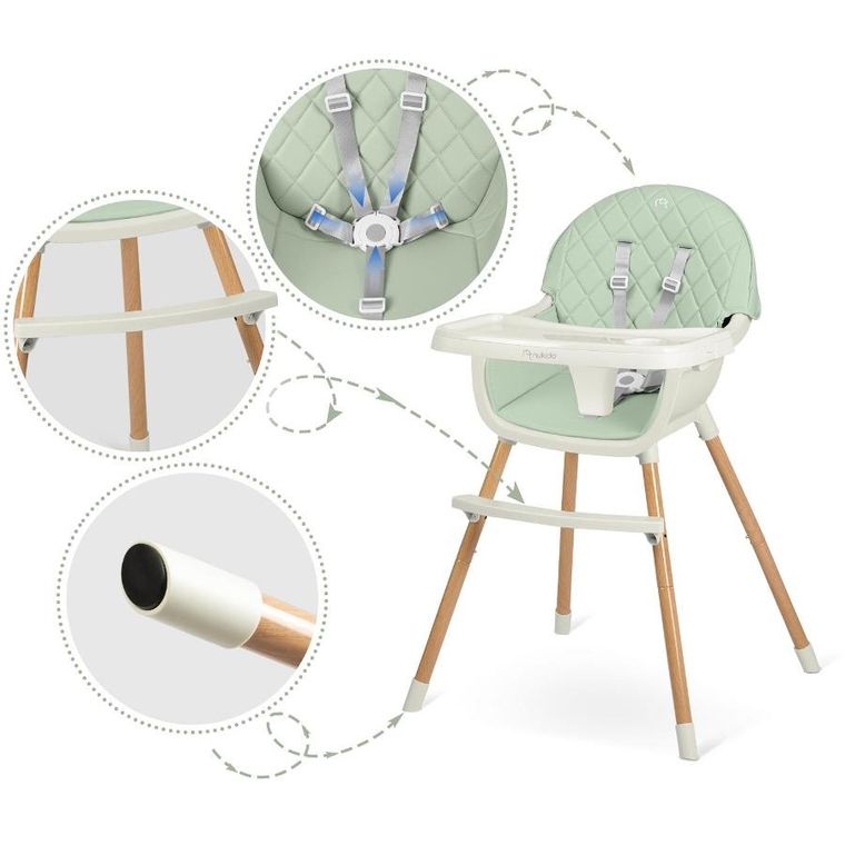 Nukido, Lilo, krzesełko do karmienia, miętowe