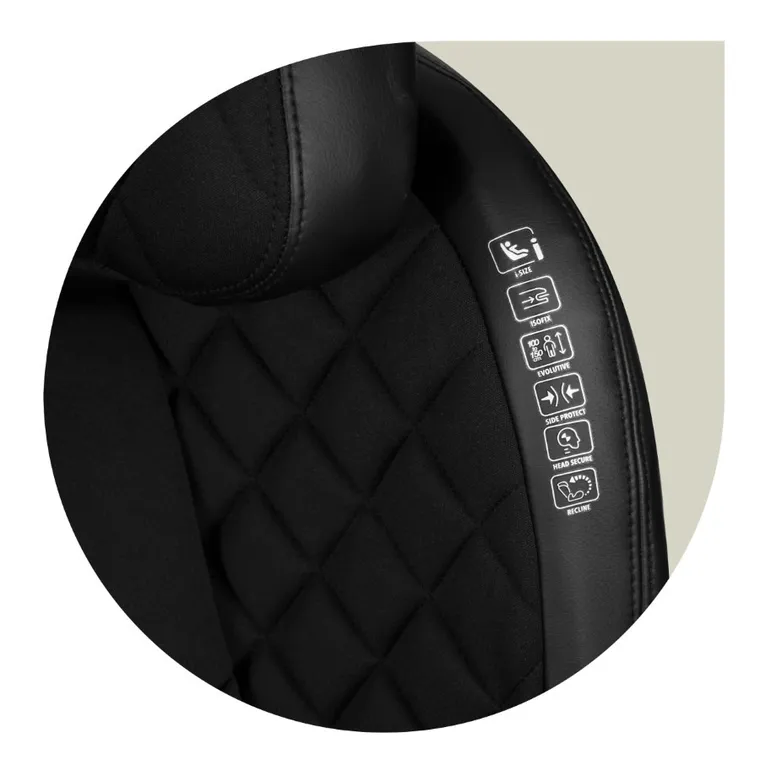 Nukido, Louis, fotelik samochodowy, ISOFIX, czarny, 15-36 kg