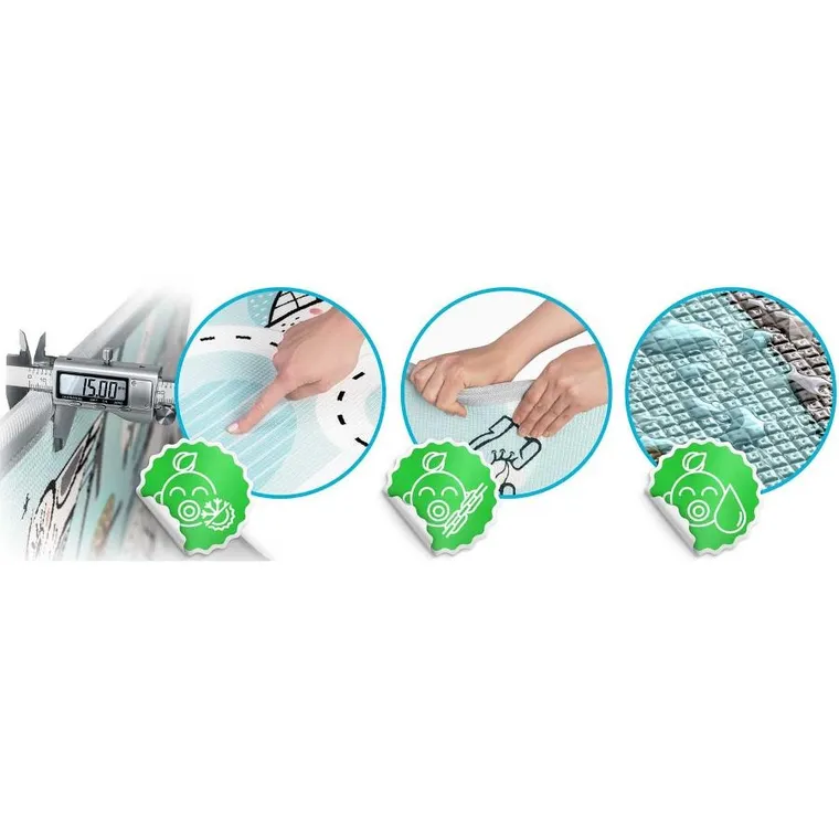 Nukido, mata piankowa, składana, 180-150-1.5 cm