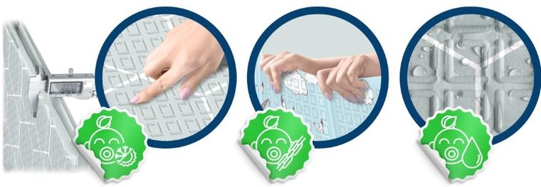 Nukido, mata piankowa, składana, ocean, 200-180-1 cm