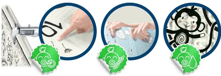 Nukido, mata piankowa, składana, ocean, safari, 200-180-1 cm