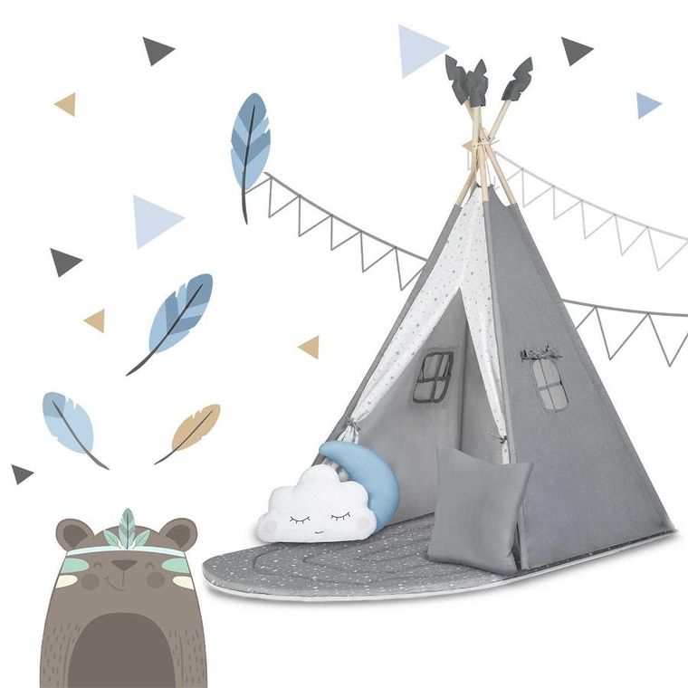 Nukido, namiot tipi dla dzieci, szary