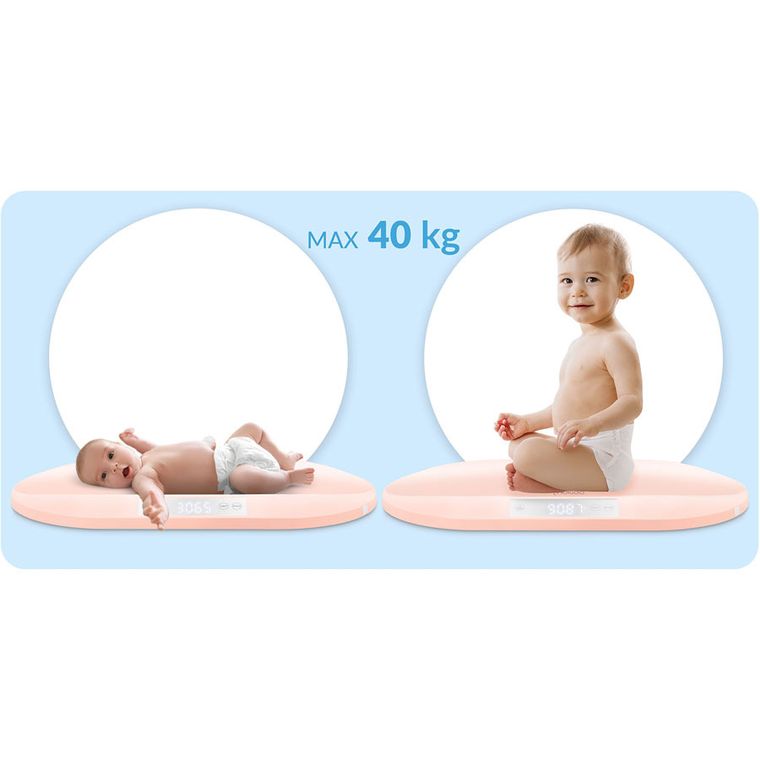 Nukido, NK-950, elektroniczna waga dla niemowląt, różowa