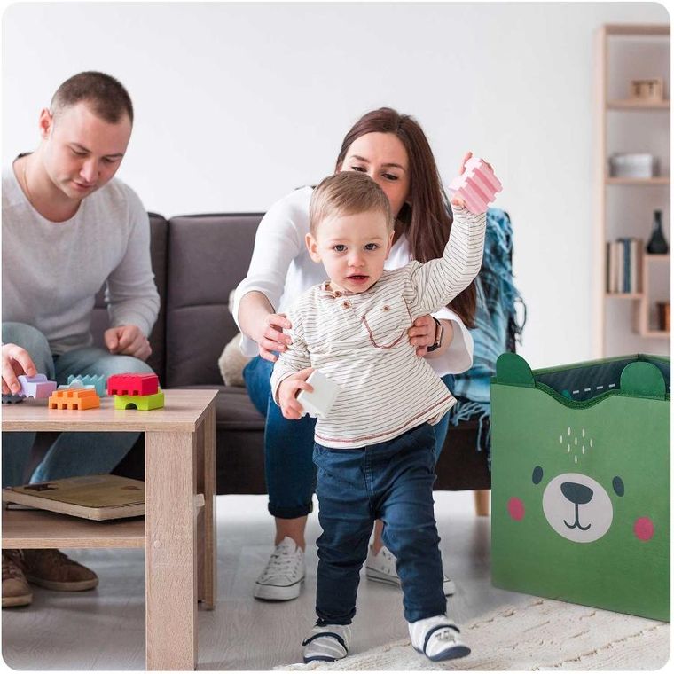 Nukido, pojemnik na zabawki i mata, zielony