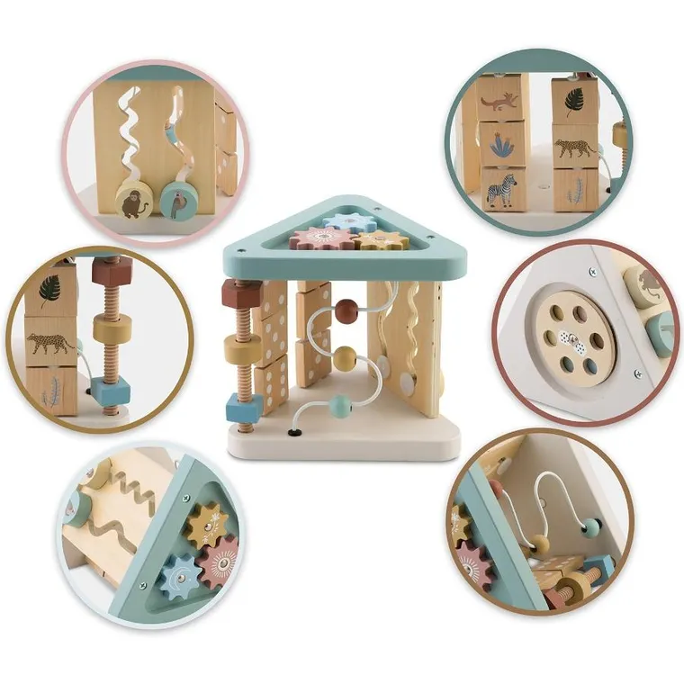 Nukido, trójkąt drewniany, zabawka sensoryczna