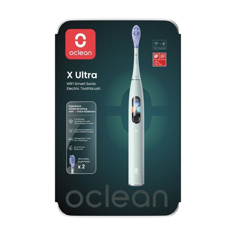 Oclean, X Ultra, szczoteczka soniczna, miętowa
