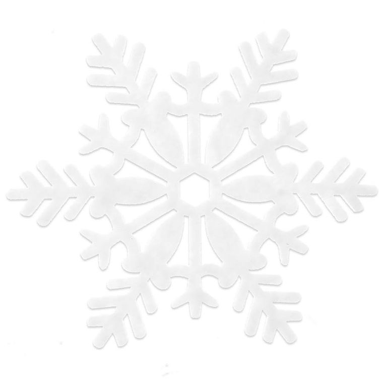 Orion, podstawka pod kubek, filcowa, biała płatek śniegu, 6 szt., 13.5 cm