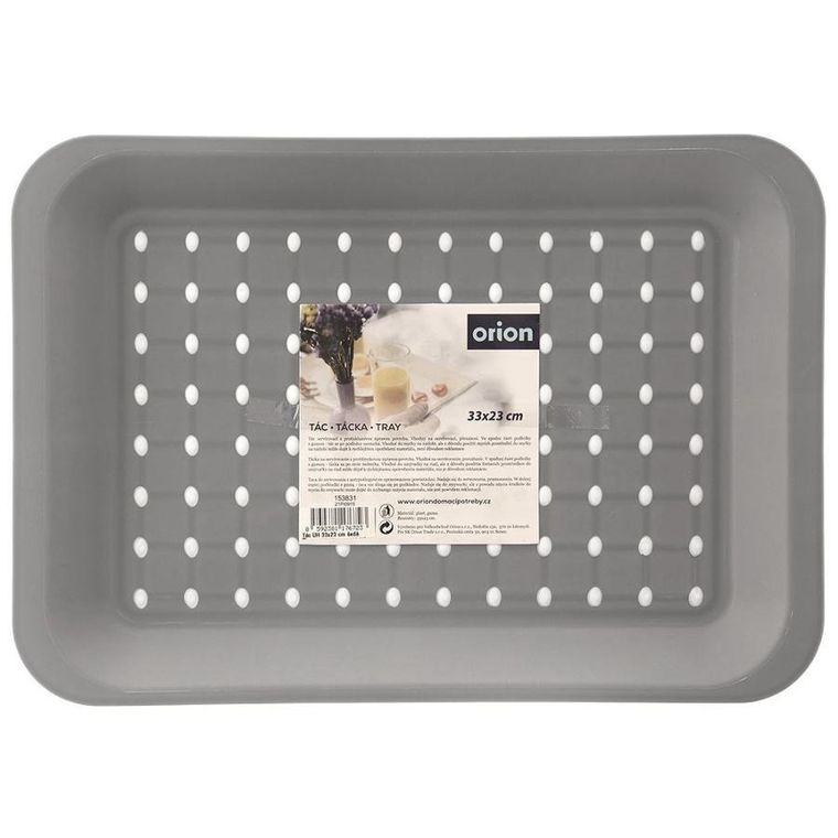 Orion, taca kuchenna do serwowania, szara, 33-23 cm