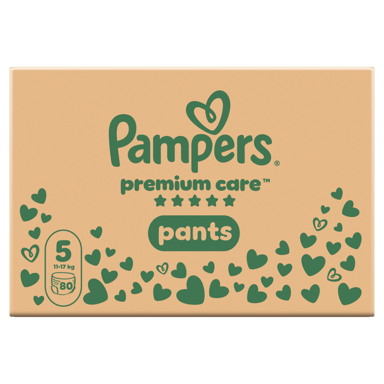 Pampers, Premium Care, pieluchomajtki, rozmiar 5, 11-17kg, 80 szt.