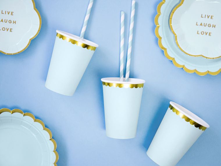 PartyDeco, kubeczki, j. niebieski, 220 ml, 6 szt.