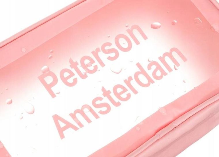 Peterson, kosmetyczka wodoodporna, różowa, 3 szt.