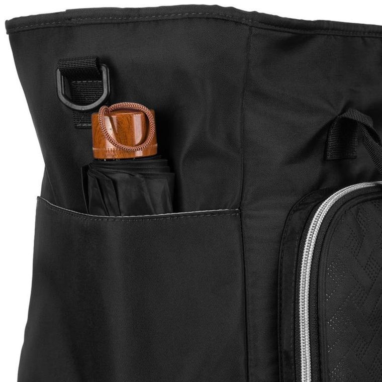 Peterson, torba podróżna z uchwytem na walizkę, czarna