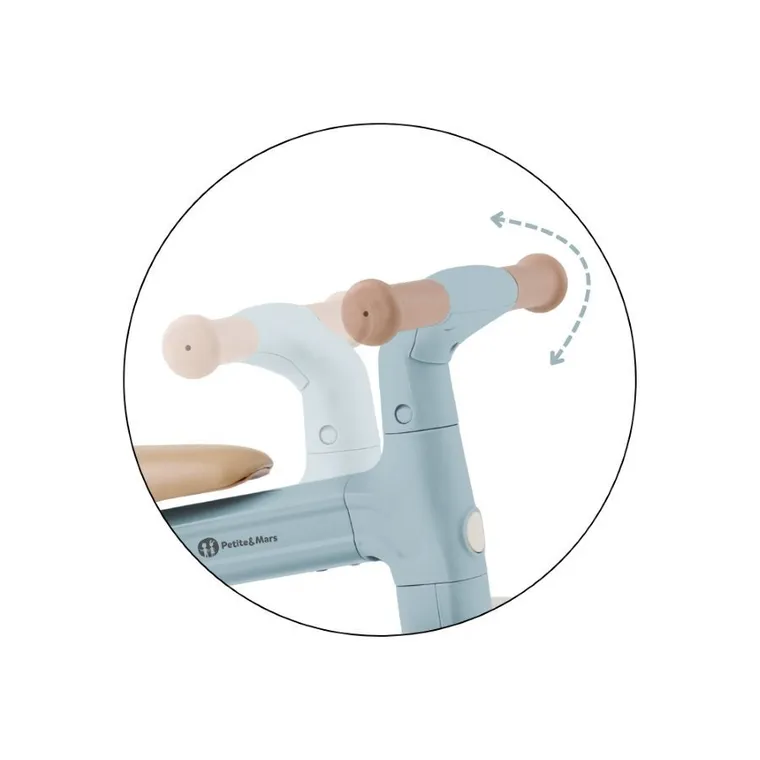 Petite&Mars, Bingo, rowerek trójkołowy 3w1, Sterling Blue