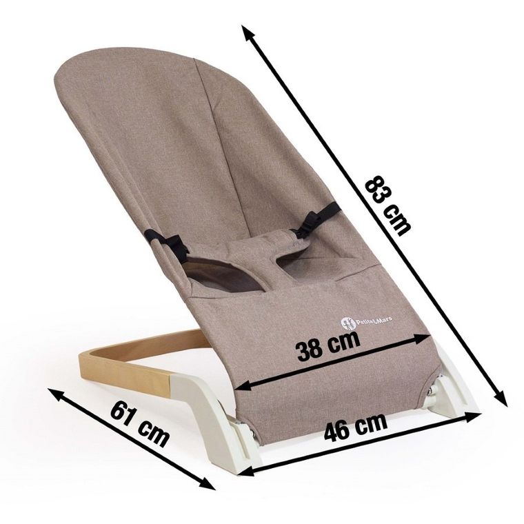 Petite&Mars, leżaczek, Calmy Beige