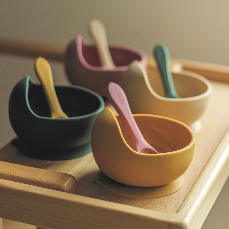 Petite&Mars, Take&Match, silikonowa miseczka z przyssawką, Desert Sand, 6m+