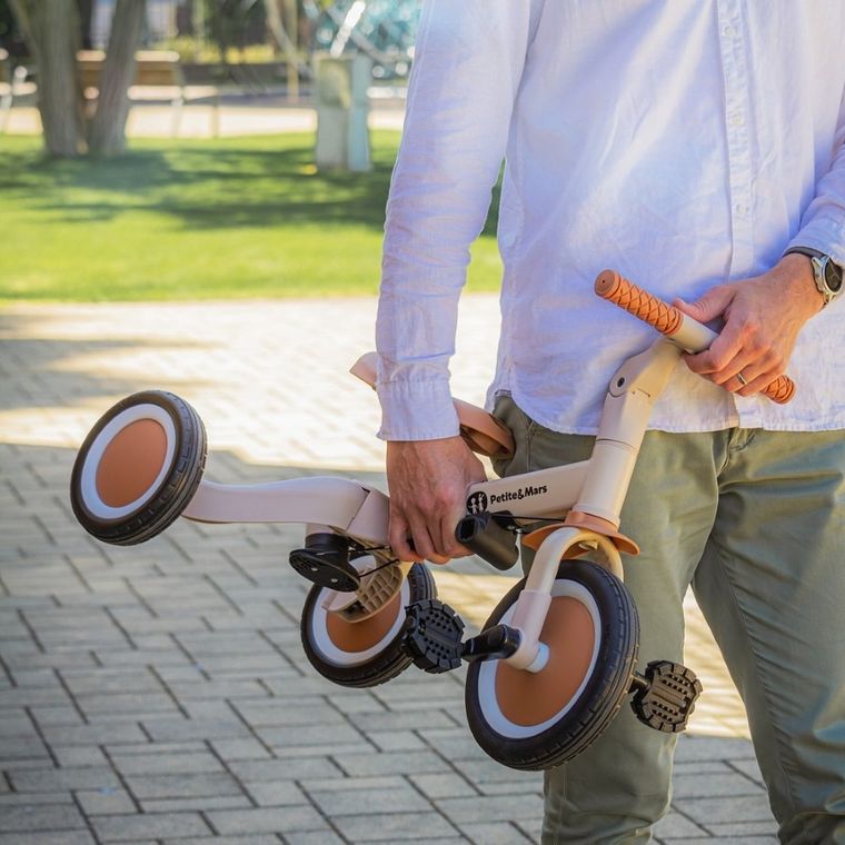 Petite&Mars, Turbo, rowerek trójkołowy 5w1, Ocean Blue