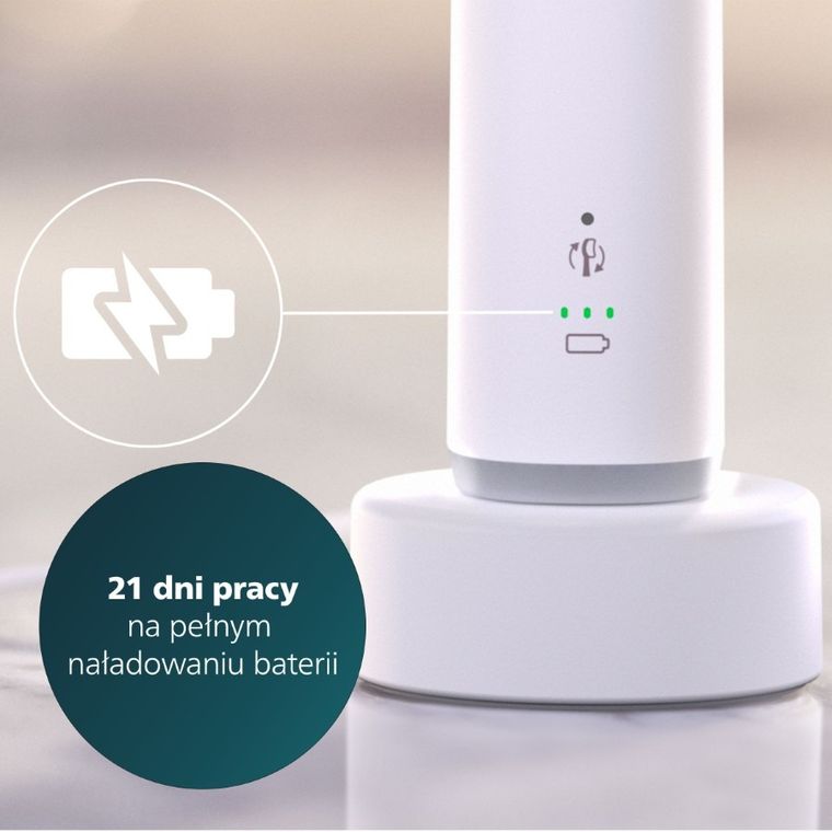 Philips, Sonicare 7100, szczoteczka soniczna z etui, biała, HX7420/01