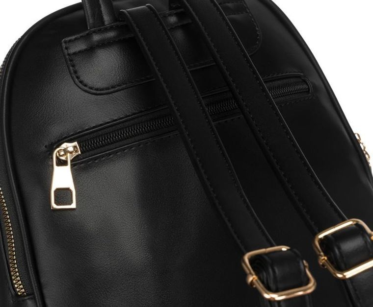 Plecak, czarny, skóra ekologiczna, Peterson