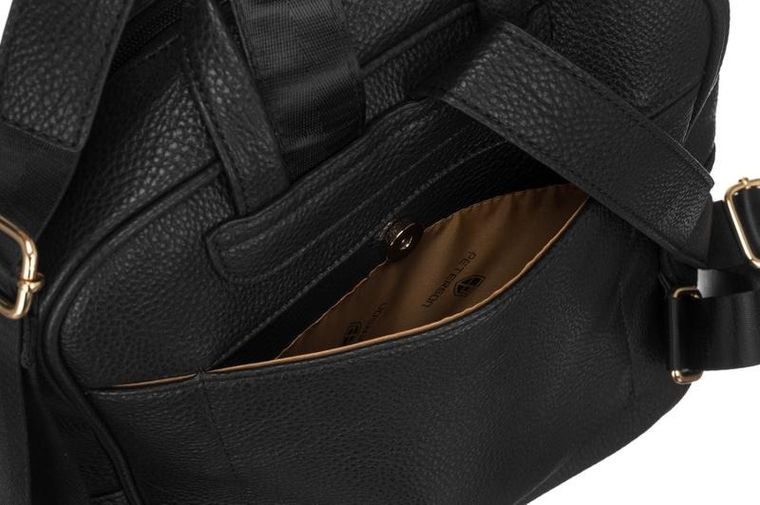 Plecak damski, czarny, skóra ekologiczna, Peterson