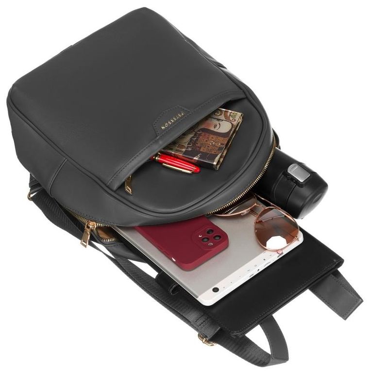 Plecak damski, grafitowy, skóra ekologiczna, Peterson