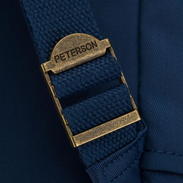 Plecak miejski, granatowo-brązowy, Peterson