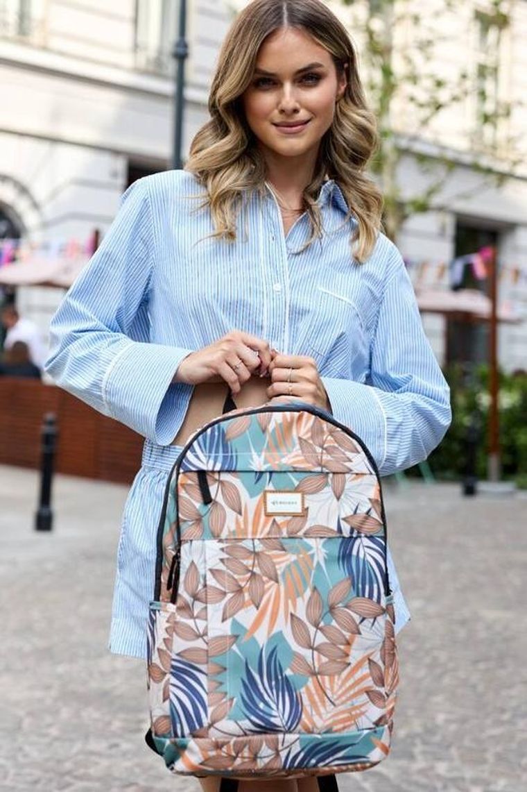 Plecak miejski, roślinny wzór, Rovicky