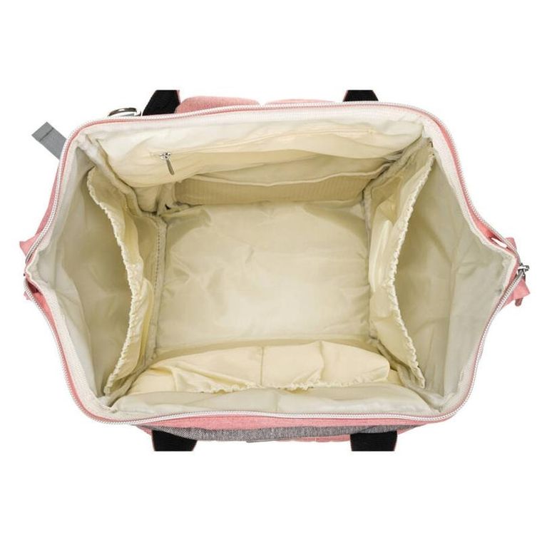 Plecak miejski, szaro-różowy, Peterson