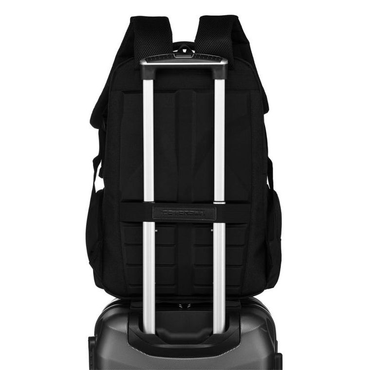 Plecak na laptopa, czarny, Peterson