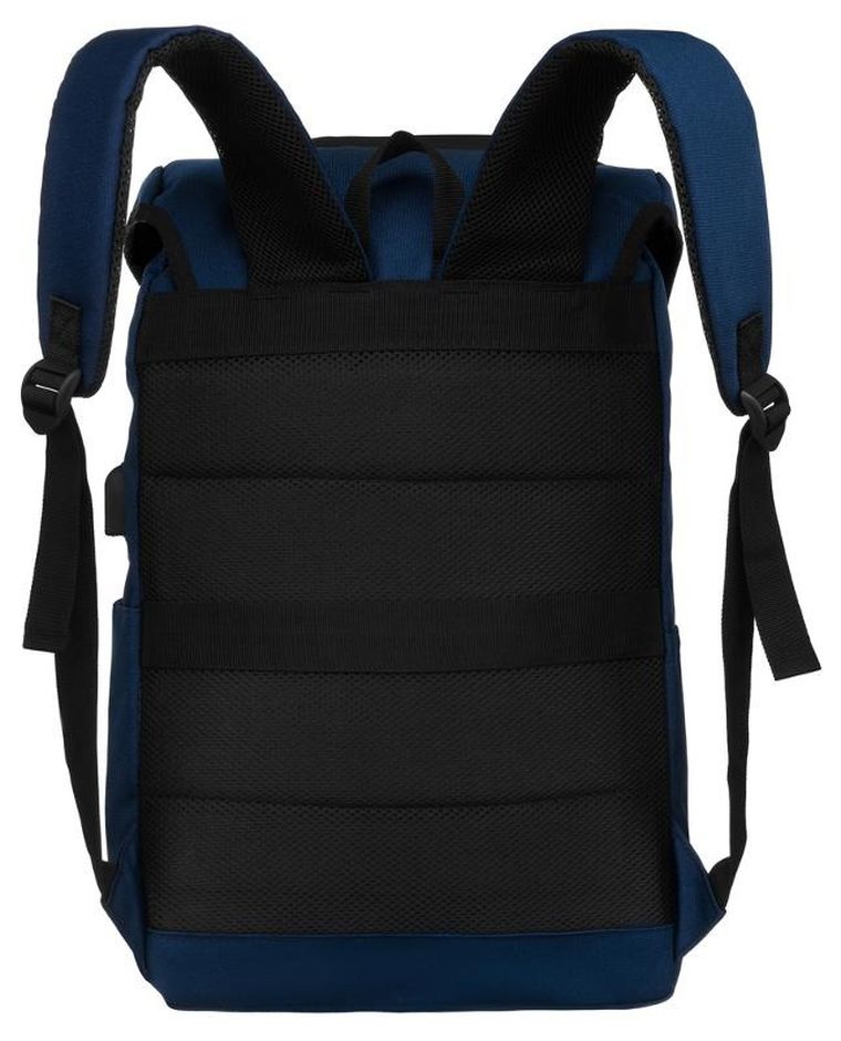 Plecak na laptopa, granatowy, materiałowy, Peterson