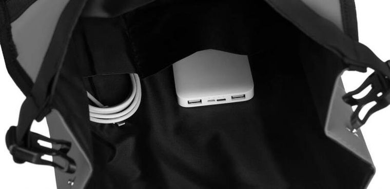 Plecak na laptopa, wodoodporny, szary, Peterson