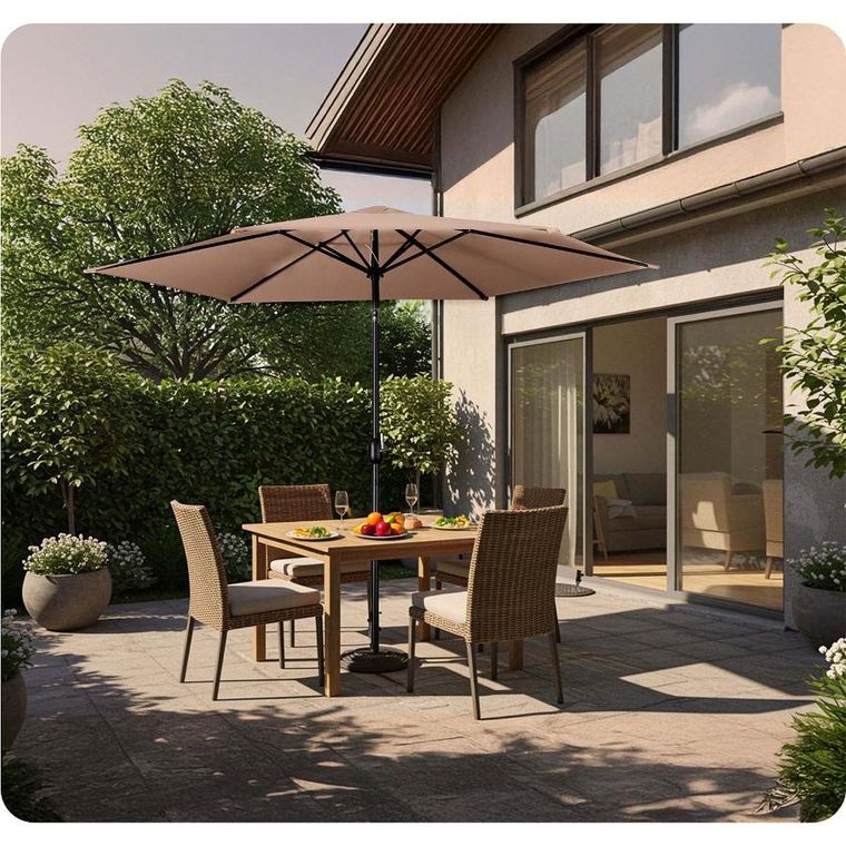 Plonos, parasol ogrodowy, składany, 6 segmentowy 300 cm, z pokrowcem