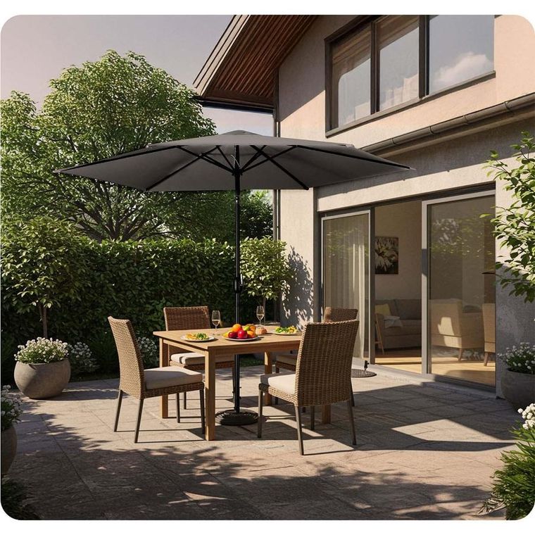 Plonos, parasol ogrodowy, składany, 6 segmentowy, z pokrowcem, 300 cm