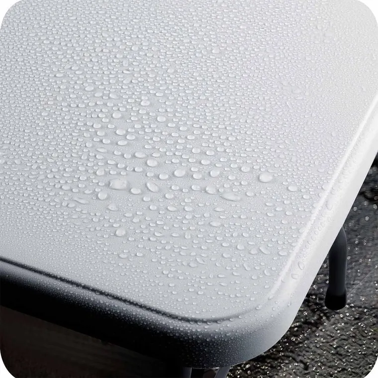 Plonos, stół cateringowy ogrodowy składany, biały, 244 cm