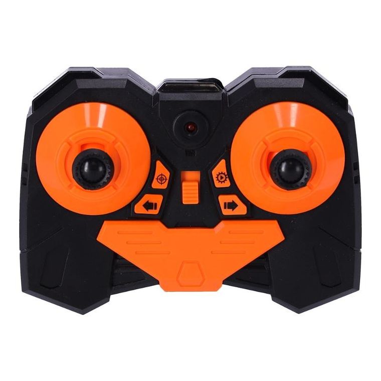 Pojazd zdalnie sterowany, strzelający kulami wodnymi, pomarańczowy