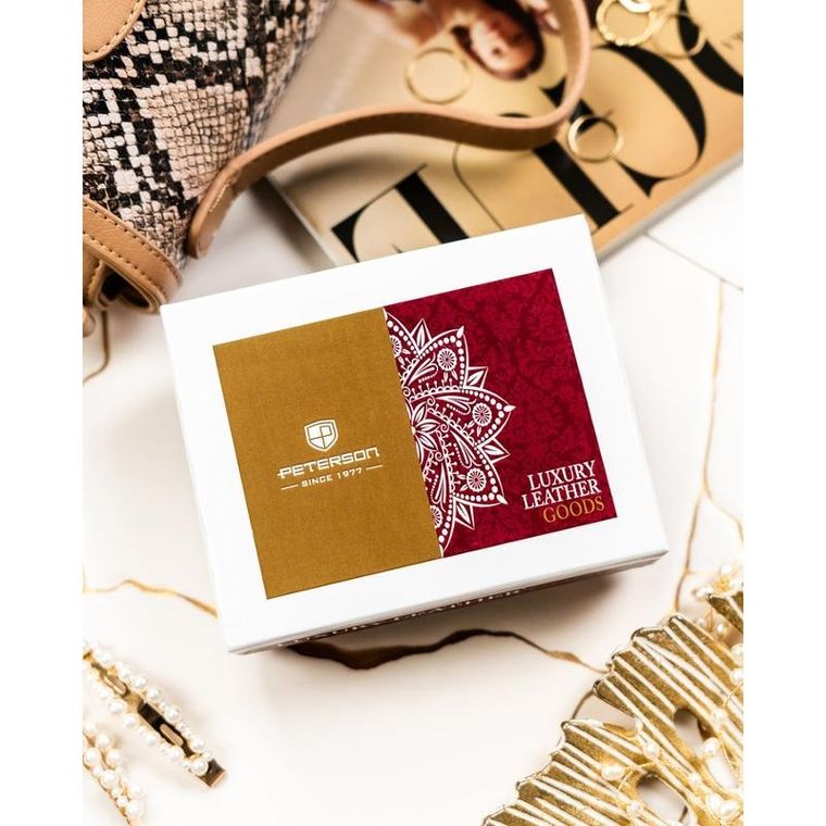 Portfel, brązowy, RFID, Peterson