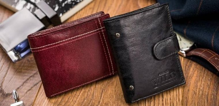 Portfel, czarny, skórzany, Always Wild