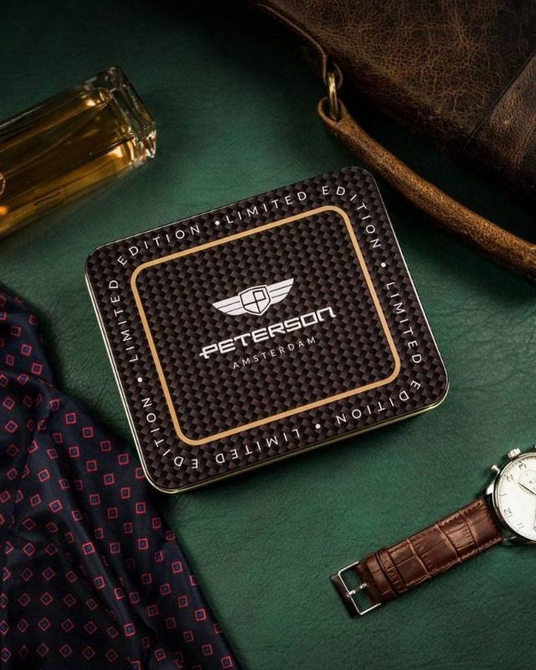 Portfel, czarny, skórzany, RFID, Peterson