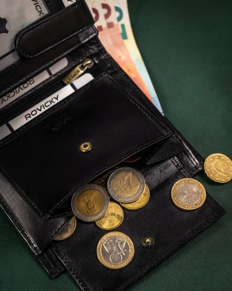 Portfel, czarny, skórzany, RFID, Rovicky