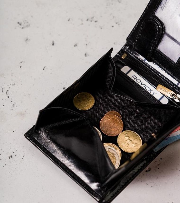 Portfel, czarny, skórzany, RFID, Rovicky