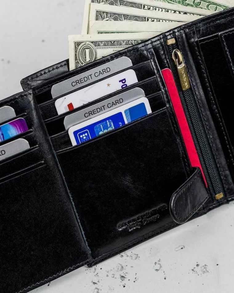 Portfel, czarny, skórzany, RFID, Rovicky