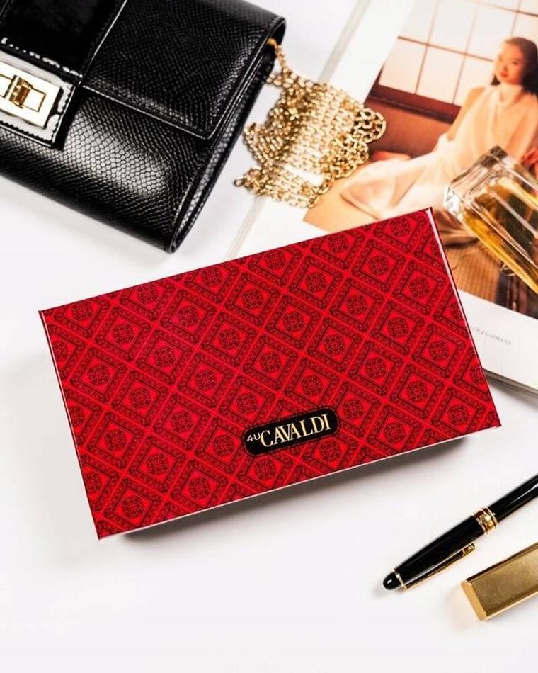 Portfel, granatowy, skóra ekologiczna, Cavaldi