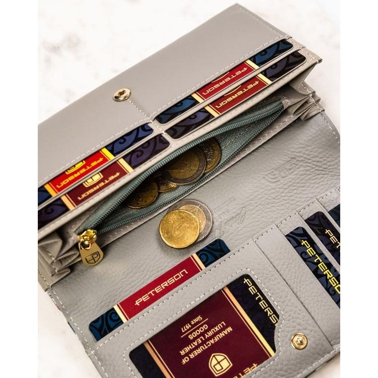 Portfel, mix, skórzany, Peterson