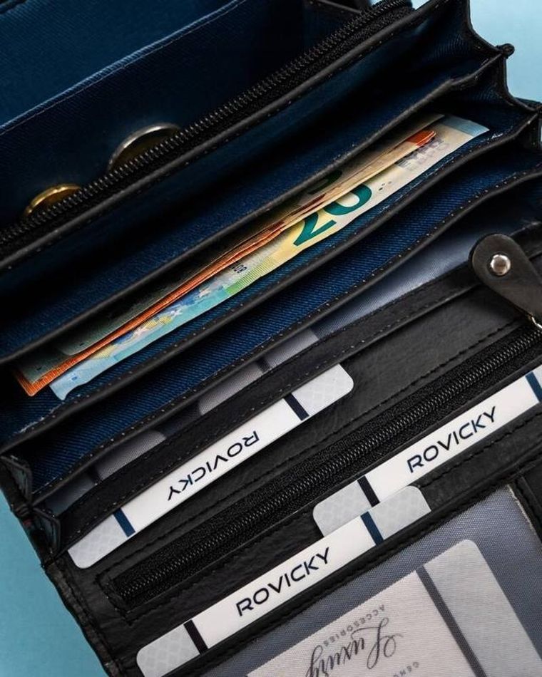 Portfel, mix, skórzany, Rovicky