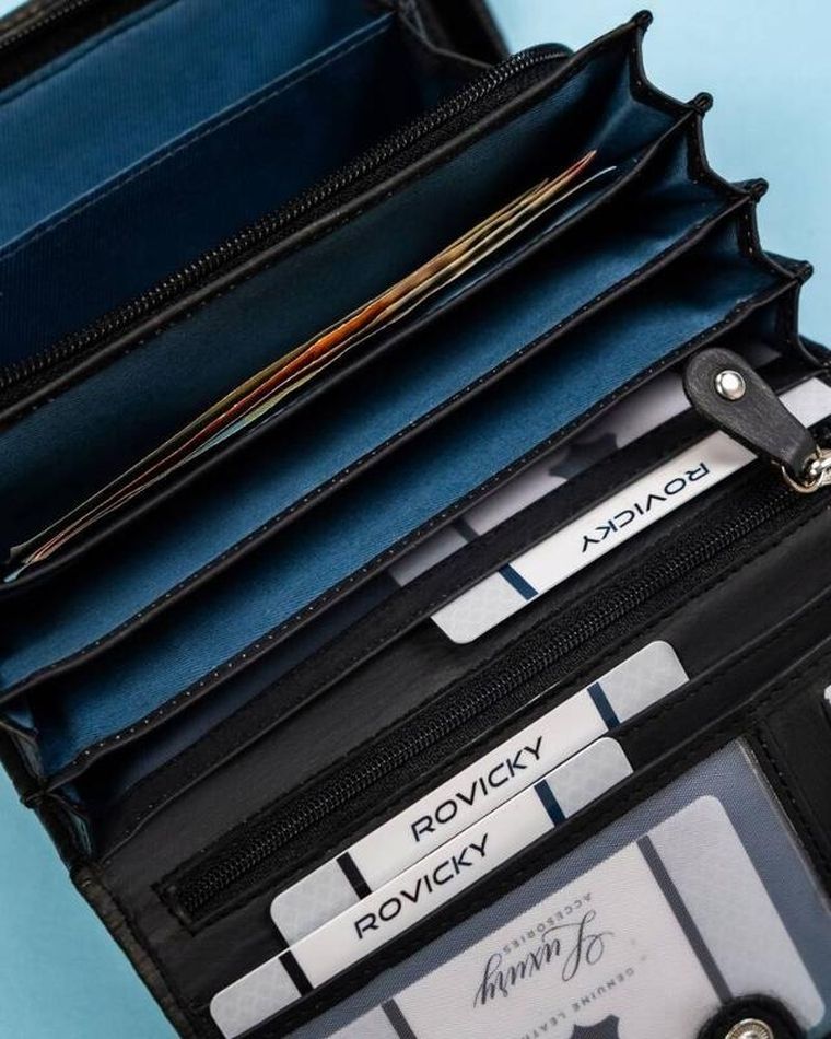 Portfel, mix, skórzany, Rovicky