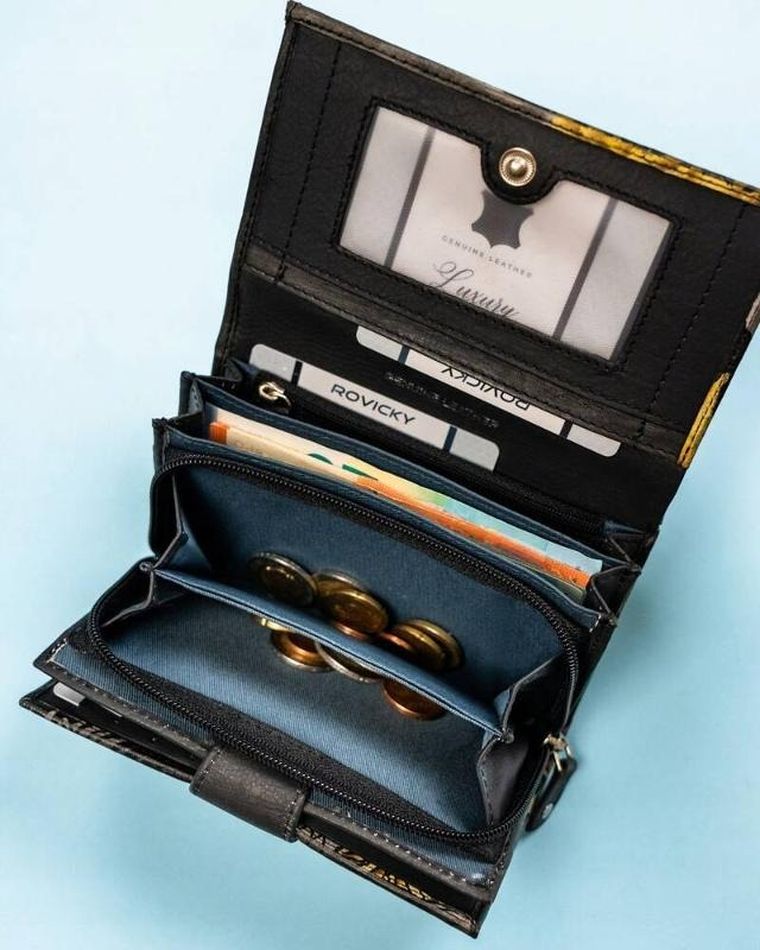 Portfel, mix, skórzany, Rovicky