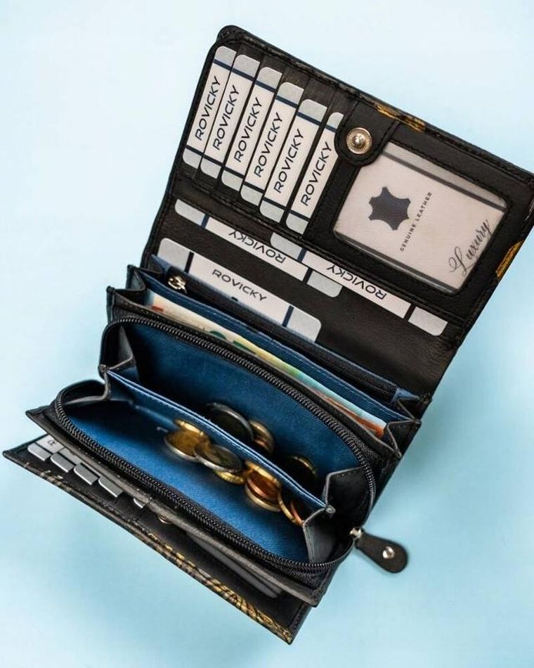 Portfel, mix, skórzany, Rovicky